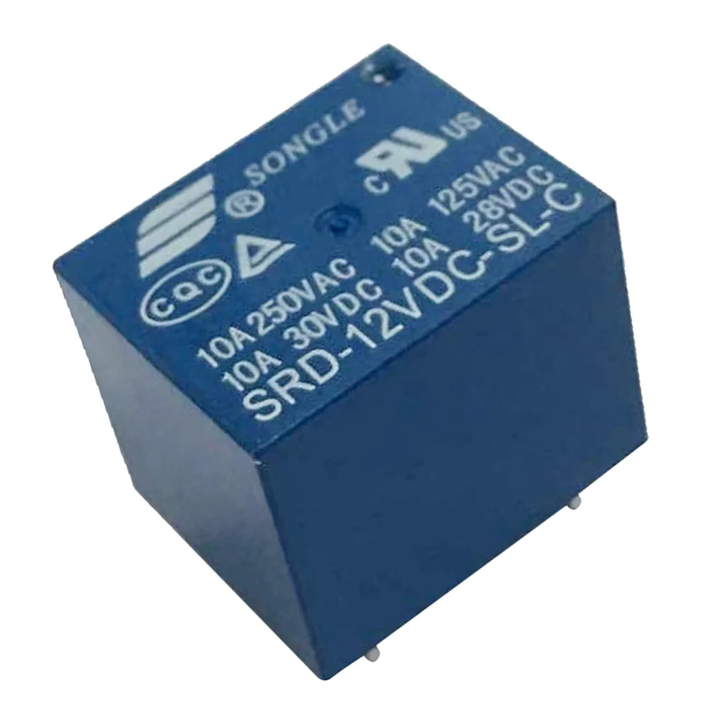 10x 12VDC Mini Power Relay SPDT 10A PCB Mount 5 Pins SONGLE PCB Mount