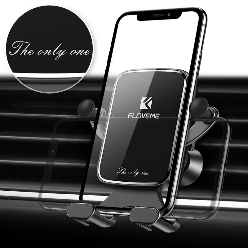 FLOVEME Gravity Car Phone Holder Air Vent Clip Mount No Mobile