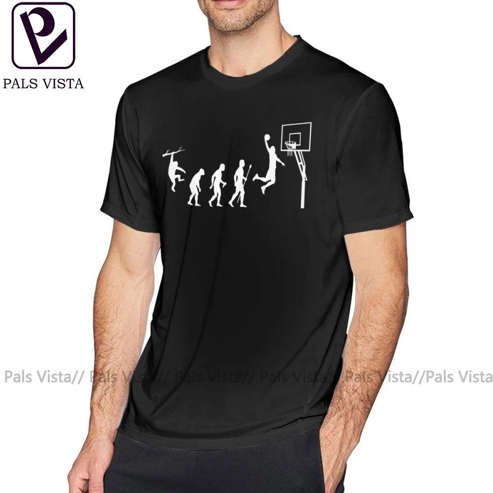 Online Camiseta de baloncesto Basketball Evolution divertida camiseta playa impresión camiseta 6xl algodón masculino divertida camiseta manga corta