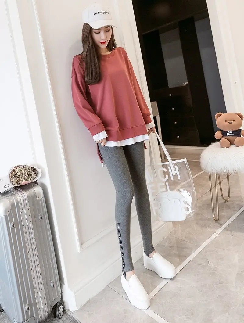 Lzice-calça legging feminina, tela de outono e