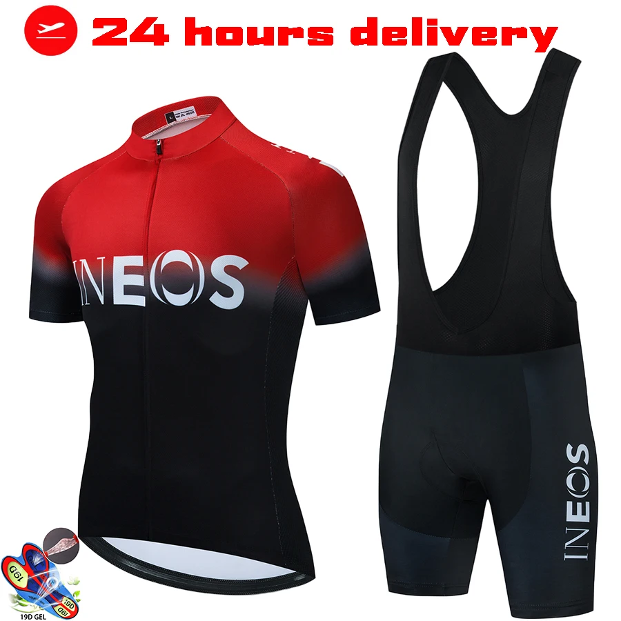 Cycling Jersey Set Men Team Clothing Ineos Grenadier 2021 Competizione Short Sleeve Suit Training Breathable Light Race Uniform