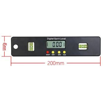 

1PC Digital Spirit Level 90° Box Angle Gauge Protractor Magnetic Base ABS