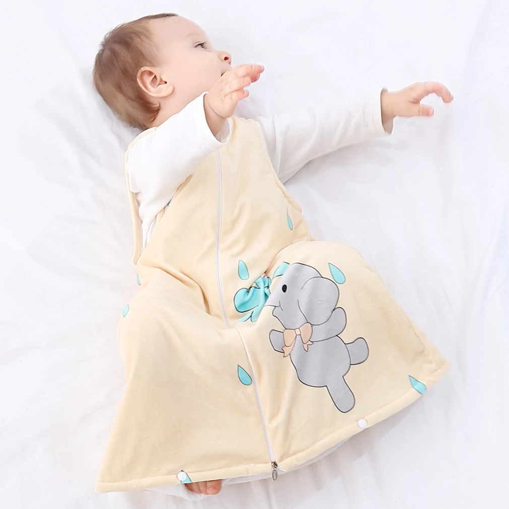 MICHLEY/детский спальный мешок унисекс, переносное одеяло для новорожденных, спальный мешок, мягкая фланелевая Пеленка, спальный костюм без рукавов для 0-3 лет