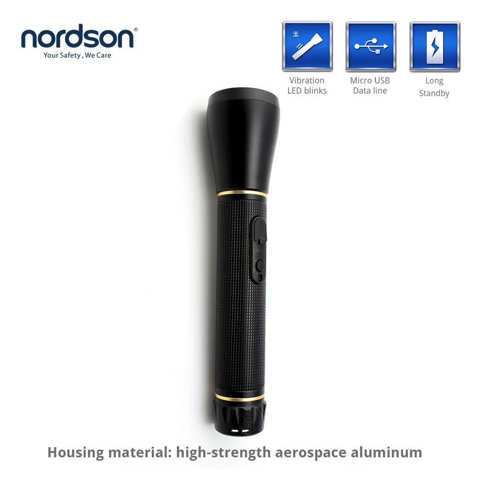 Nordson фонарик охранная система безопасности Питание от батареи IP65 Водонепроницаемый отслеживающий патруль охранное оборудование светодиодный фонарь