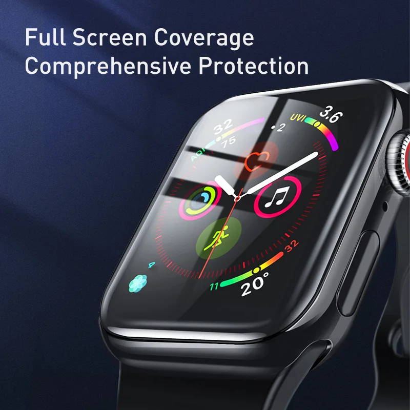 Baseus 0,2 мм Защитная пленка для экрана с полным покрытием для Apple Watch 1 2 3 38 мм 42 мм для Apple Watch 4 5 40 мм 44 мм