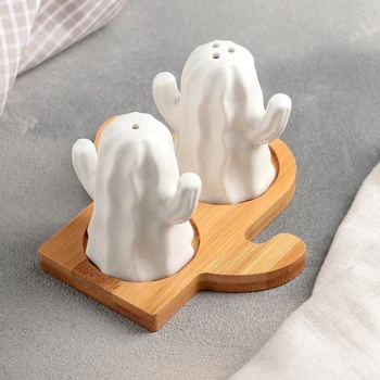 

Set for spices "Cacti", 2 pcs: salt and pepper shaker, on a stand