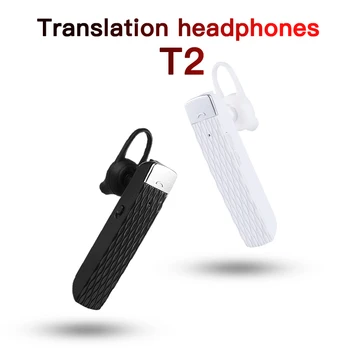 

T2 Smart Translator Bluetooth 5.0 Portable Intelligent Wireless Headset Translation Device Support multiple languages