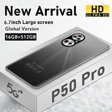 P50 Pro – smartphone, android 10.0, ram 16 go, rom 6.7 go, 4G/5G, double carte, téléphone intelligent, 512 ", HDinch, Version internationale 