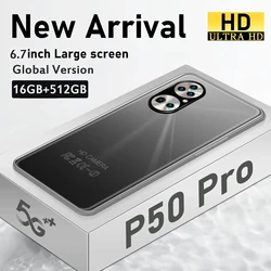 P50 Pro – smartphone, android 10.0, ram 16 go, rom 6.7 go, 4G/5G, double carte, téléphone intelligent, 512 ", HDinch, Version internationale 