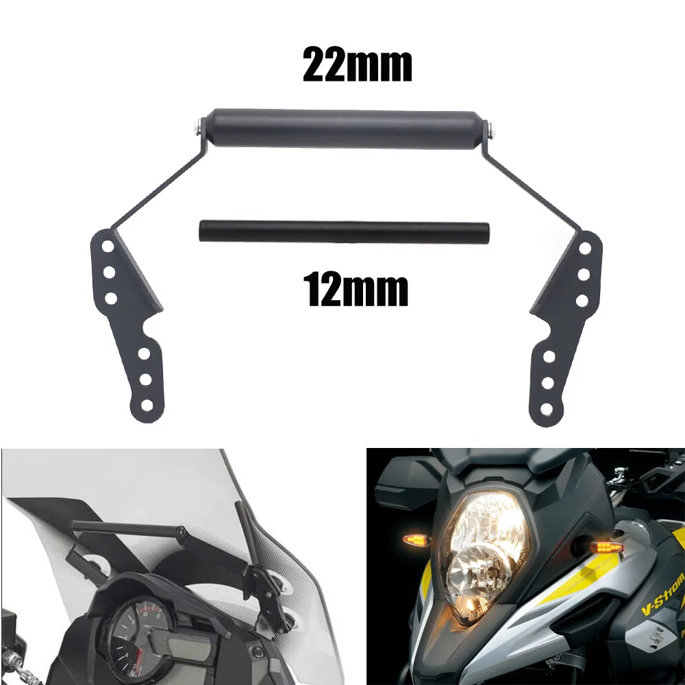 Черный навигационный кронштейн для смартфона держатель GPS Suzuki DL 1000 V-Strom vstrom 2017 2018
