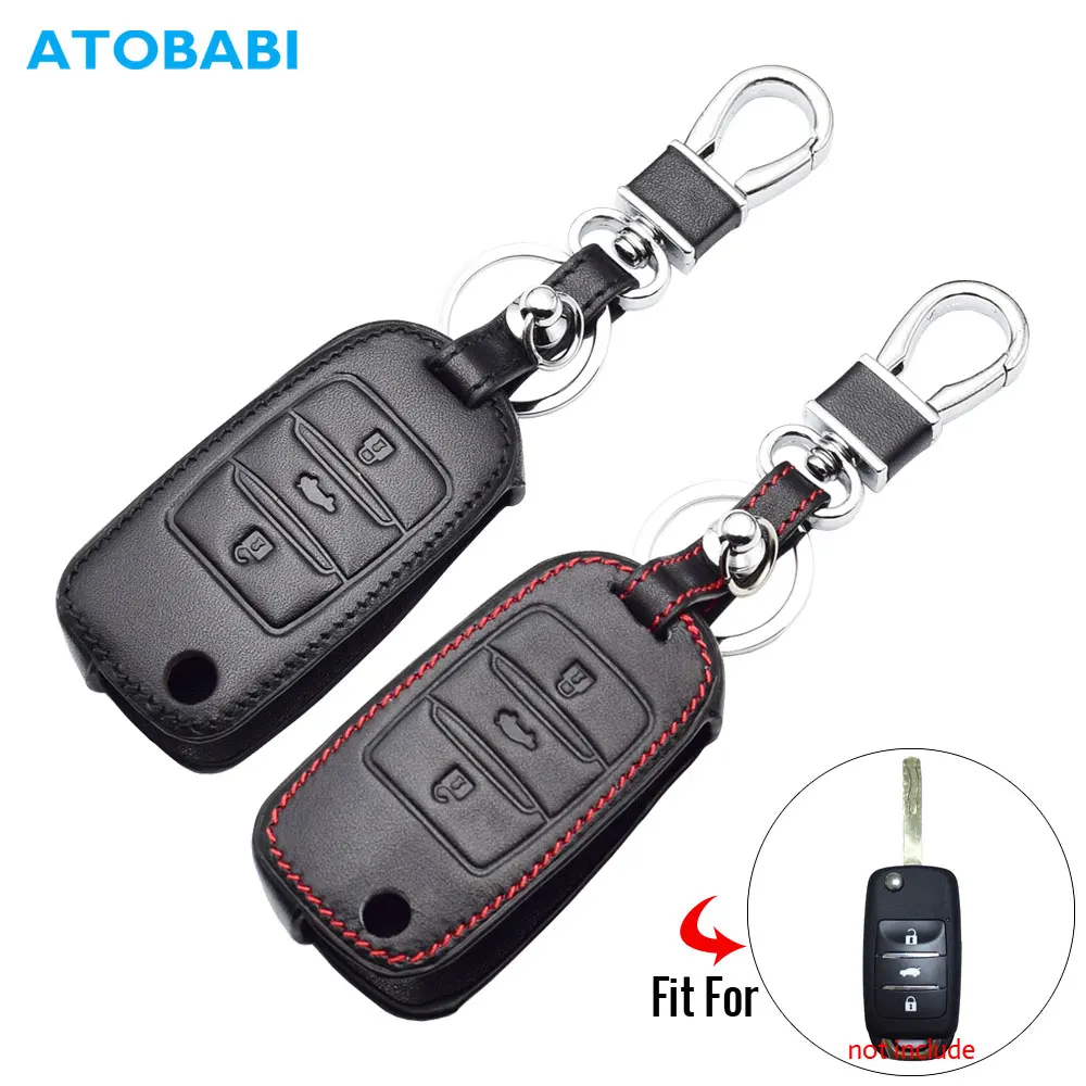 Кожаный чехол для автомобильных ключей ATOBABI Changan EADO XT Chang An CS75 CS35 3 кнопки складной