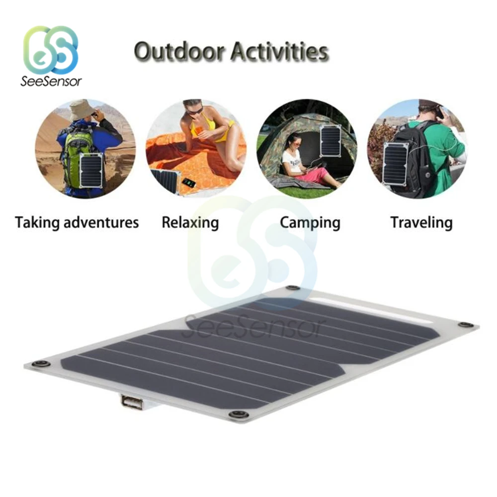 Carregador de Carregamento Universal para Iluminação do Telefone Portátil Faça Você Mesmo Painel Solar Magro Luz Usb Power Bank Almofada Carregador Carro 5 v 10 w QQ??20170811153755