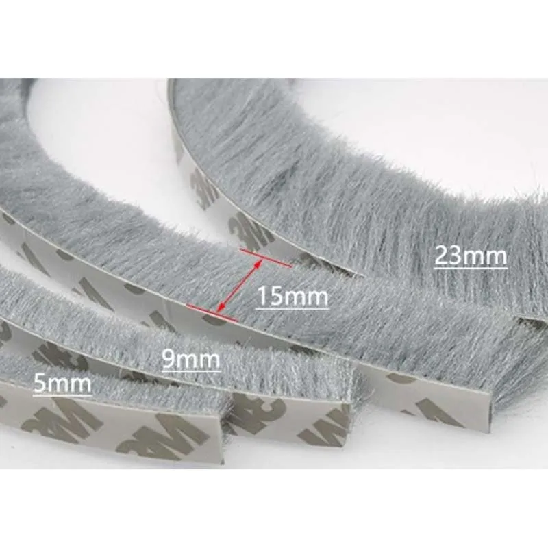 

10meters Self-adhesive Sealing Wind-proof Brush Strip For Home Door Window Sound Insulation Strip Gasket
