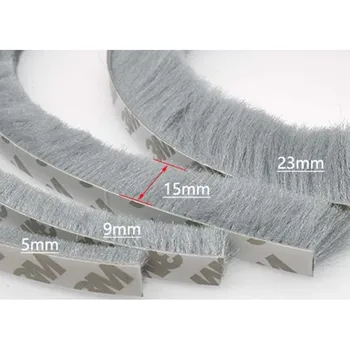 

10meters Self-adhesive Sealing Wind-proof Brush Strip For Home Door Window Sound Insulation Strip Gasket