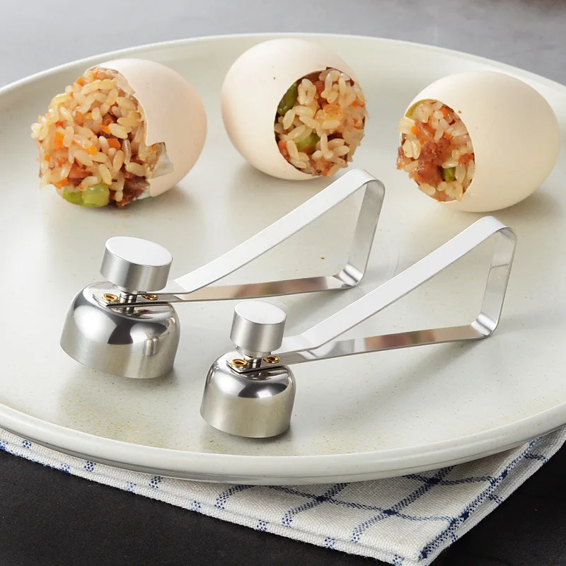 Kitchen Gadgets Egg Shell Opener Cutter Stainless Steel Egg Poaching Cups Separator Filter Egg Cooking Tools Kitchen Accessories