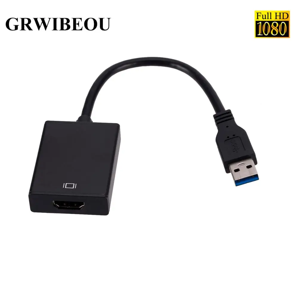 Кабель преобразователь USB 3 0 в HDMI для внешней видеографической карты Windows 7/8/10 PC 1080P