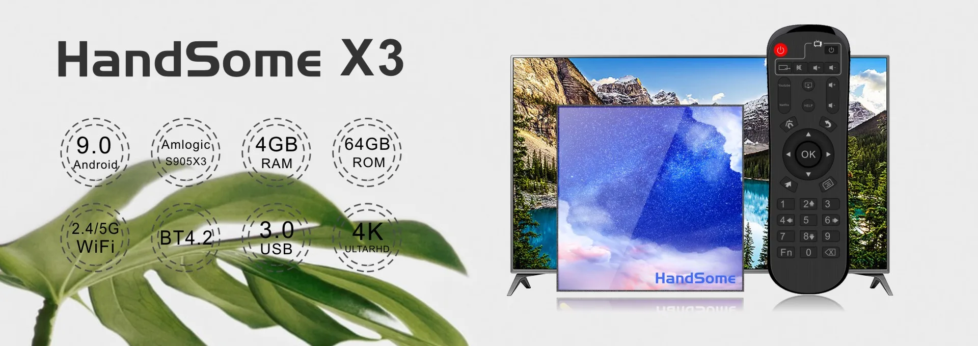 A95X R3 медиаплеер Android 9,0 4GB ram 64GB 32GB 4K Smart tv Box RK3318 2,4G/5 GHz Wifi USB3.0 Google Play Netflix Youtube