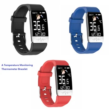 

T1S Waterproof Smart Watch Thermometer Bracelet Blood Oxygen Blood Pressure Body Temperature Monitoring Weekly Health Report