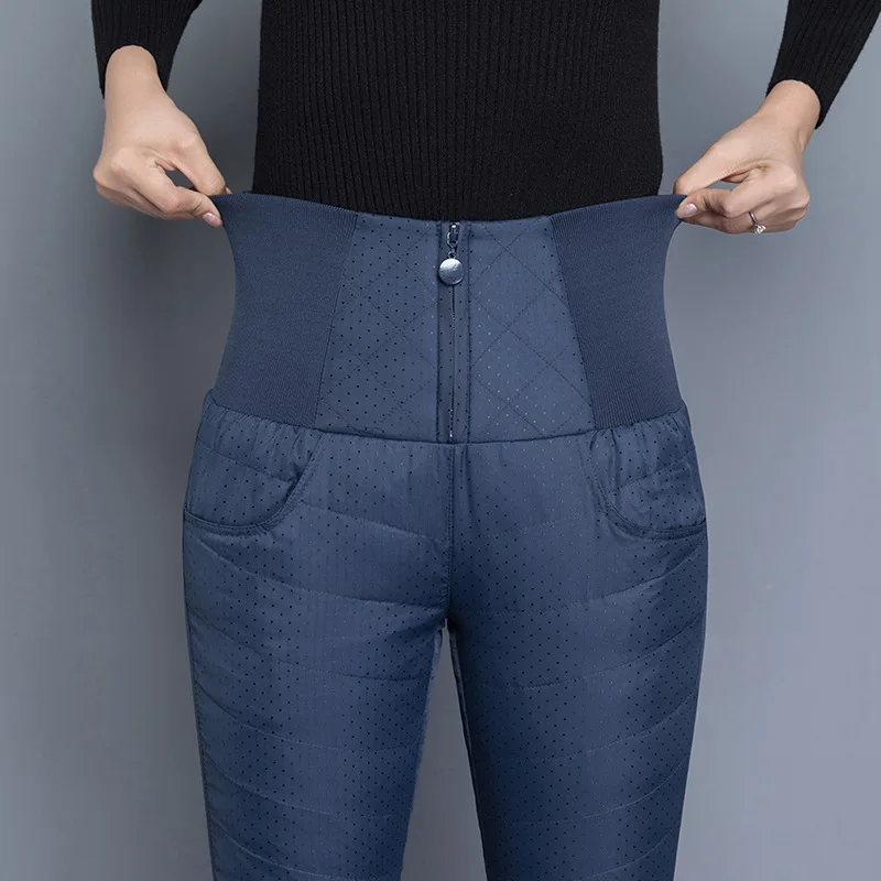 YHavaton 2020 пуховые брюки женские облегающие с высокой талией эластичные мягкие