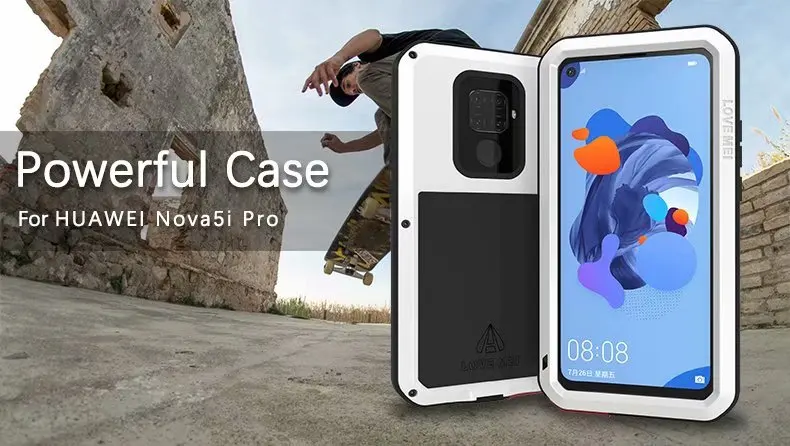 Сверхпрочный защитный чехол LOVE MEI для huawei mate 30 Doom Armor Алюминиевый металлический чехол противоударный чехол для huawei mate 30