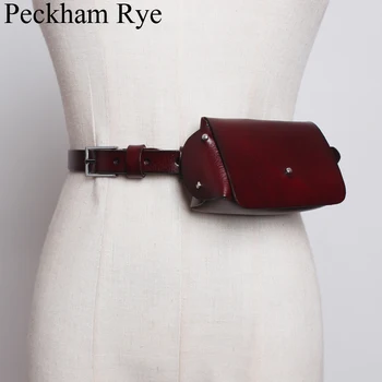 

Genuine Leather Womens Waist Bag 2019 Female Fanny Pack for Women Chest/Belt Bags Small Purse Phone Key Money Pouch Waist Packs