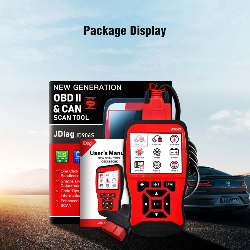 

Czech Republic JD906S new reading card OBD2 car detector car fault diagnosis Code Reader