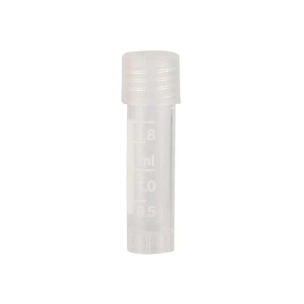 Cryopreservation tubes Standable freezing tubes Laboratory analysis volume vials Centrifuge Screw cap 20Pcs 1.8ml plastic test tubes centrifuge tube