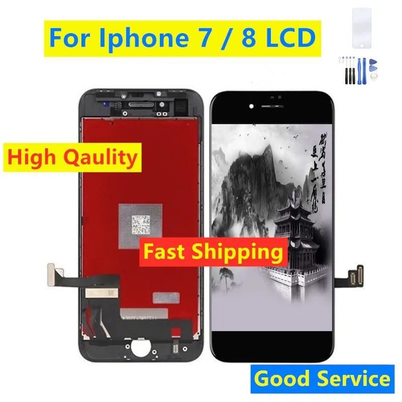 Класс AAA + LCD для iPhone 7 8 plus сенсорный экран ЖК дисплей сборка Замена с бесплатными