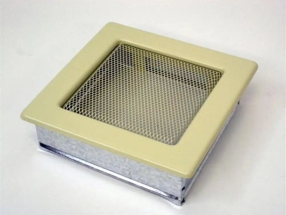 Ventilation grill for the fireplace kratki 17x17 beige 17k exhaust fan