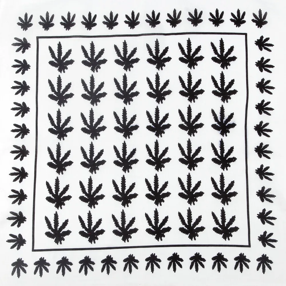 FOXMOTHER Hip Hop Punk Cotton Reggae Jamaica Green Weed Leaf Bandana Headwear For Mens - Цвет: O