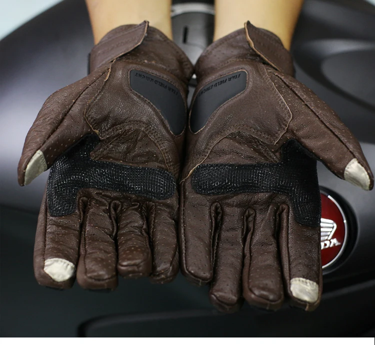Звезда перчатки для мотоцикла винтажные перчатки из натуральной кожи Guantes сенсорный экран Moto внедорожные гоночные спортивные перчатки для улицы