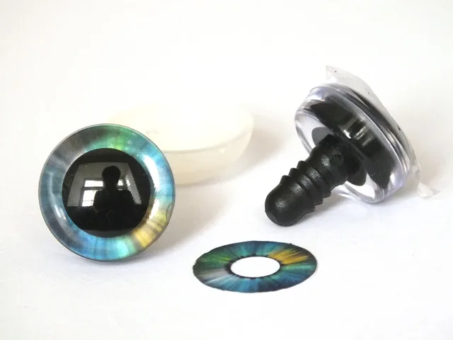 20pcs 12/14/16/18/20/25 mm 3D glitter eyes safety Puppet Toy Plush Toy Color Doll Eyes for amigurumi crochet stuffed animal 3