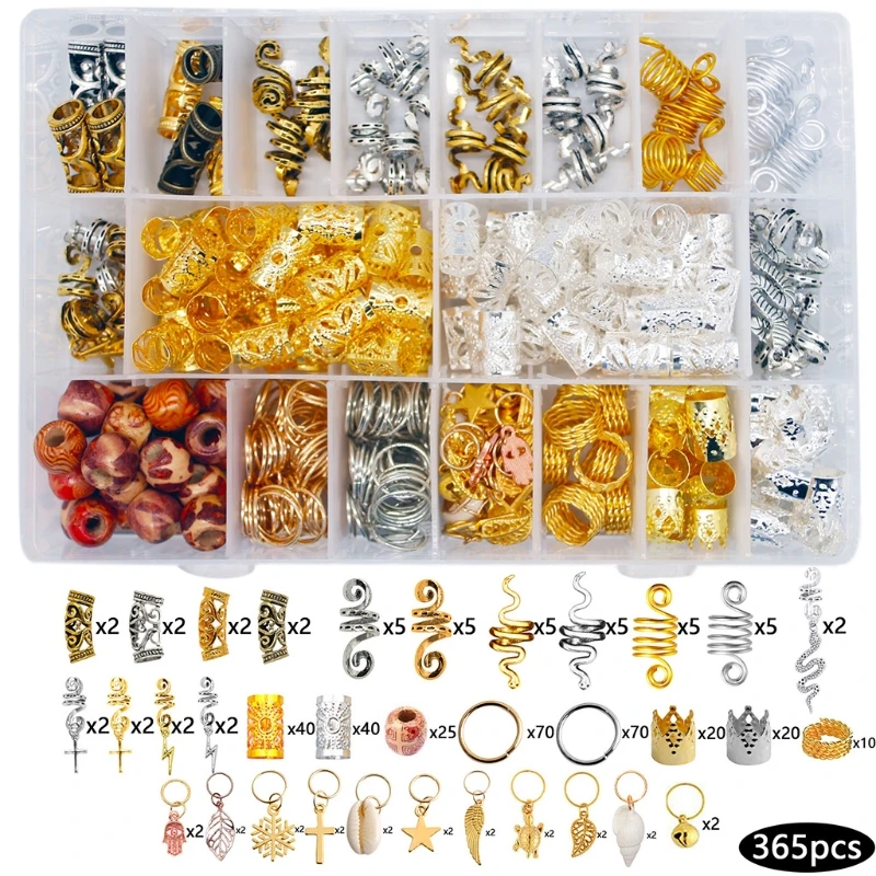 

Metal Hair Cuffs Dreadlocks Beads Hair Tube Hair Coils Spring Twisted Hair Ring Hair Pendants Decoration Accessories