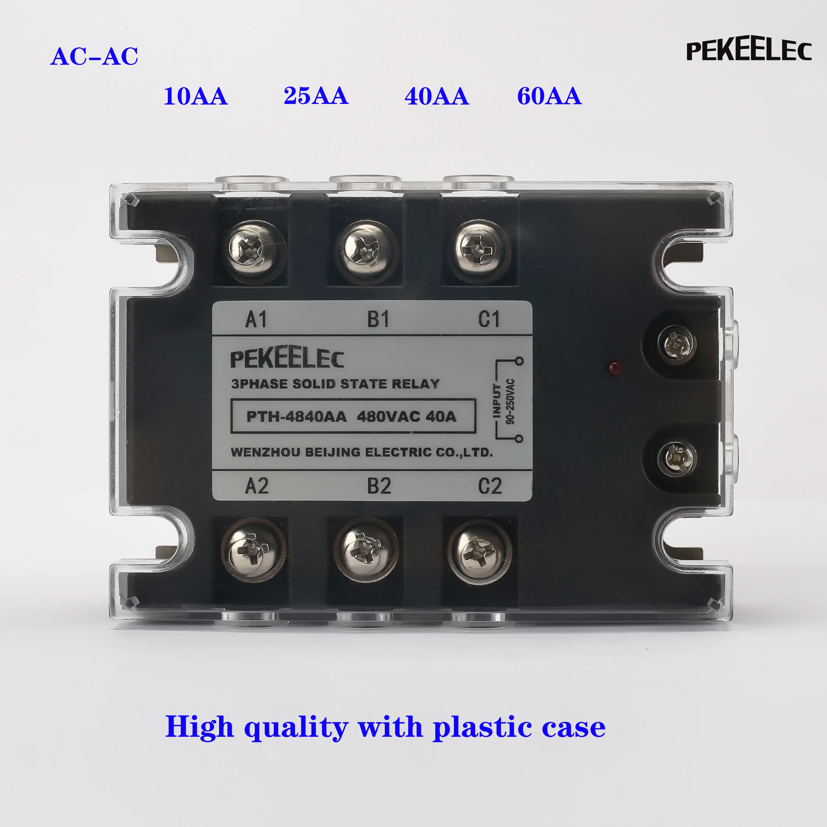 

Solid State Relay AC-AC SSR-3D4810A 25A 40A 60A 80A 100A 3-32VDC TO 30-480VAC Load Current Three Phase for Temperature Control