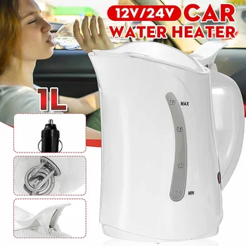 

12/24V 1L Electric Auto Car Heated Cup Mug Electric Kettle Wamer Boiling Water Pot Coffee Tea Travel
