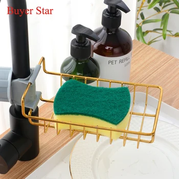 

Metal Strainer Drain Holder Kitchen Utensil Draining Basket Drying Rack Sponge Rack Faucet Storage Rack Tool Sink Filter Shelf