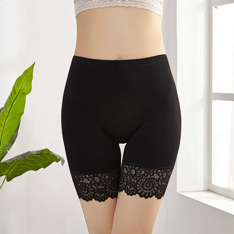 40KG-100KG Women Plus Big Size Safety Pants Soft And Comfortable Modal Material Shorts With Lace Panties high waisted bikini underwear Panties