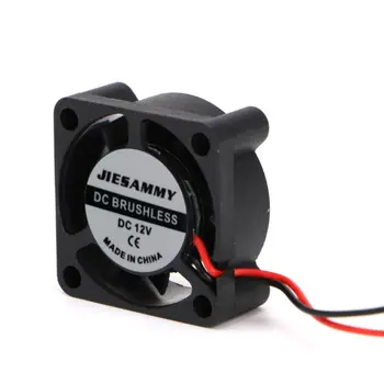 

1 PC DC 12V 25*25*10mm Small 2-Wire Brushless Cooling Fan 2510S For 3D Printer Parts