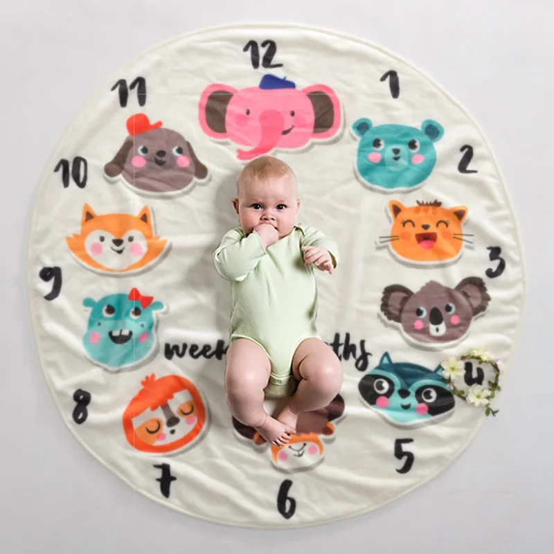 

2020 Swaddling Baby Bedding Newborn Baby Milestone Blanket Photography Blanket Flannel Soft Blanket For Bed Growth Birthday Gift
