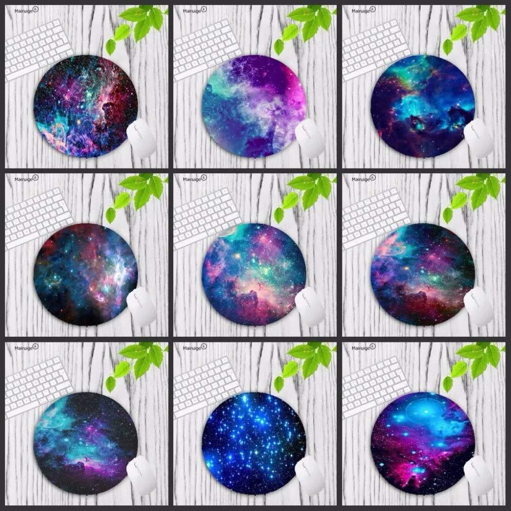 

Big Promotion Colorful Space colour Gaming Circle Mouse Pad Computer Mats Size for 20*20cm Round mousepad Rubber Mat
