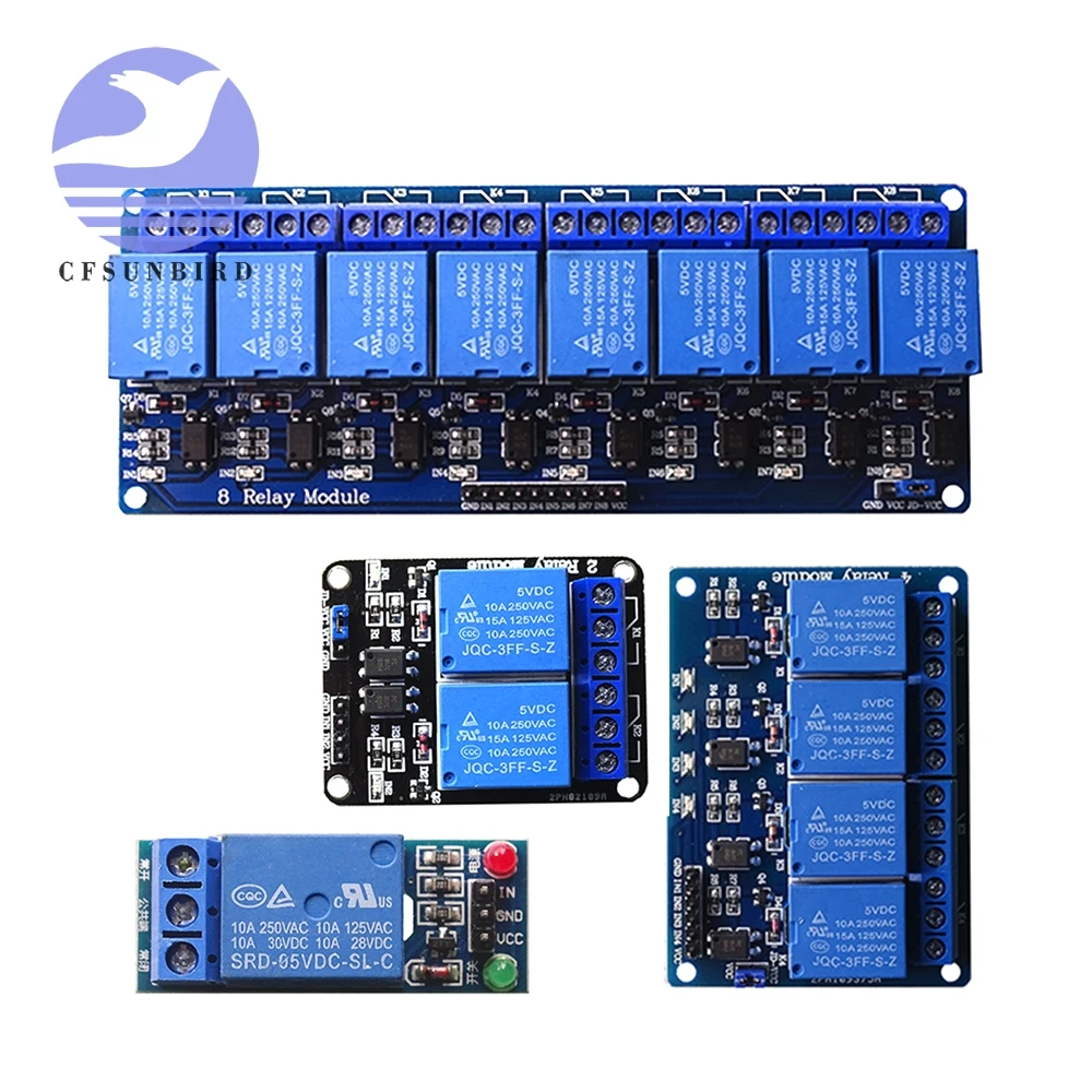 Релейный модуль 5 в 12 1 2 4 8 каналов с оптроном. выход X way релейный для arduino 1CH 2CH 4CH