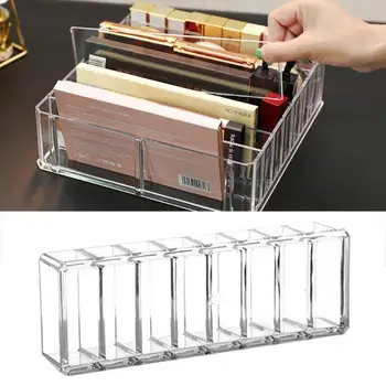 

Clear Acrylic Makeup Organizer Cosmetic Storage Box Powder Lipstick Holder Bathroom Makeup Brush Holder Desktop Storage Box