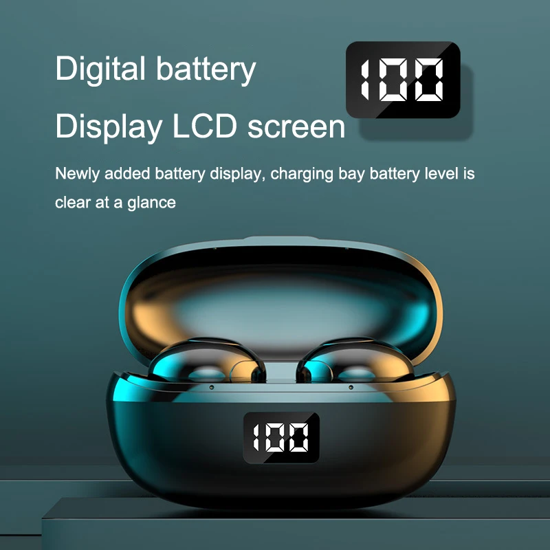 

Bluetooth Headset 9D Wireless earphones HKT-6 TWS LED display HD voice Music Sport Waterproof Earbuds For Android iOS smartphone