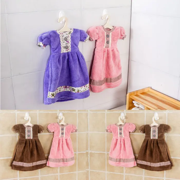 Милые полотенца для рук сильные впитывающие Мягкие Юбки принцессы форма платья Ванная комната Висячие полотенца для утирания кухня BJStore
