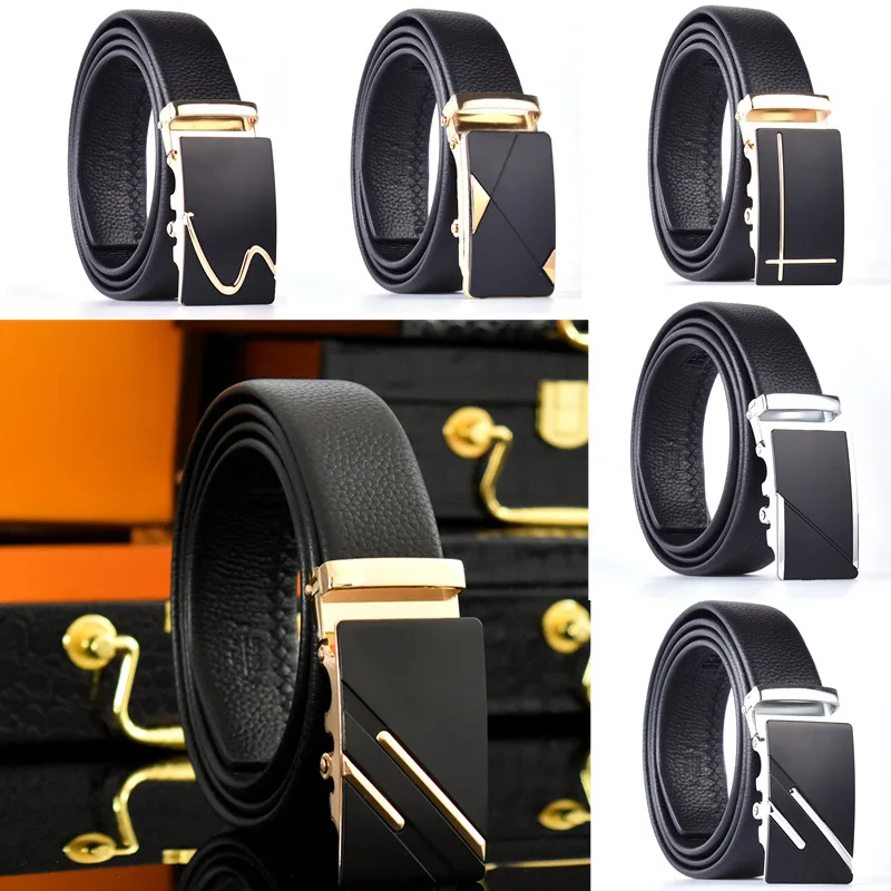 2024 Hot Style Men Automatic Buckle Leather Belt Fashion Young And Middle-Aged Jeans Casual Fashion High-Grade Soft Leather Belt