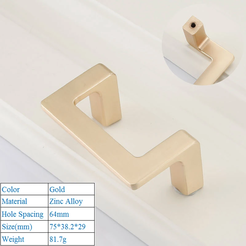 Gold 6243-64mm Китайский простой стиль внутренние раздвижные двери ручка цинковый сплав имитация меди золотые ручки фурнитура для спальни черные ручки - Цвет: Gold 6243-64mm