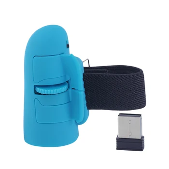 

Mini Cute Blue Plug and Play 2.4GHz USB Wireless Finger Rings Optical Mouse 1600DPI For PC Laptop Desktop
