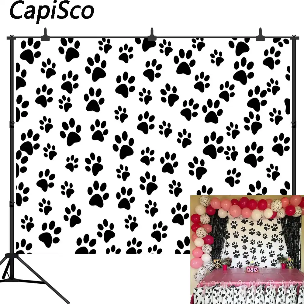 Capisco Fotografi Latar Belakang Kaki Anjing Baby Shower