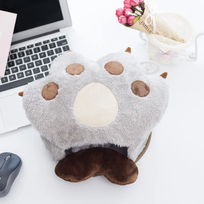 gray Зимний USB мощный коврик для мыши с подогревом грелка для рук мультяшная форма коврик для мыши GDeals - Цвет: gray