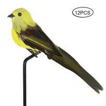 12 шт Имитационные птицы искусственные перья пена голуби Свадьба День святого Валентина Y98E